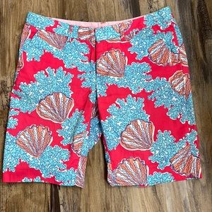 Lilly Pulitzer coral shorts